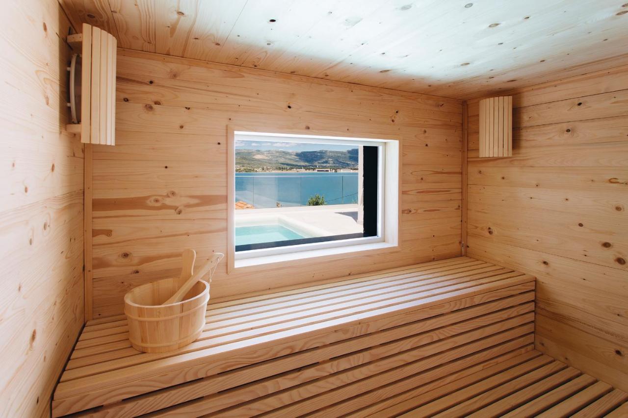 Villa Magna - Seaside Villa With Pool And Sauna Trogir Bagian luar foto